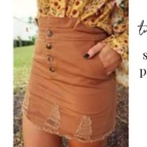 @shophopes Brown Skirt